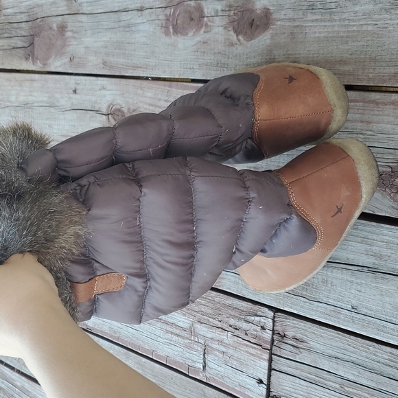 Womens Outdoor Duck Down Insulation Tall Winter Boots shoes sz 9M - Picture 7 of 10